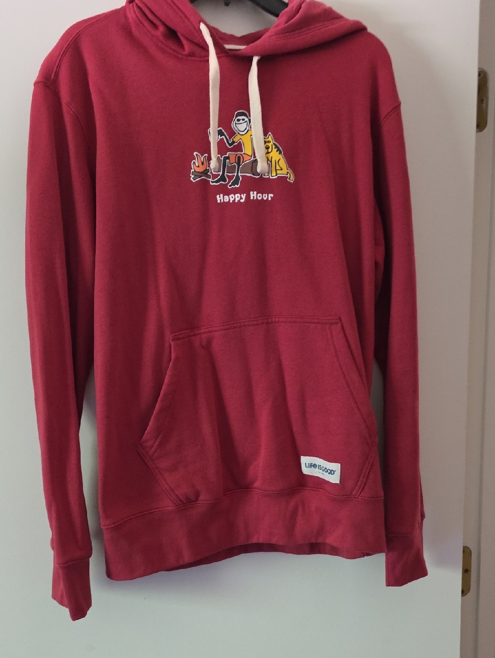Life Is Good Red "Happy Hour" Pullover Hoodie